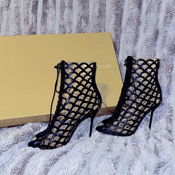 Sergio Rossi Mermaid Caged Booties - Picture 3 of 7